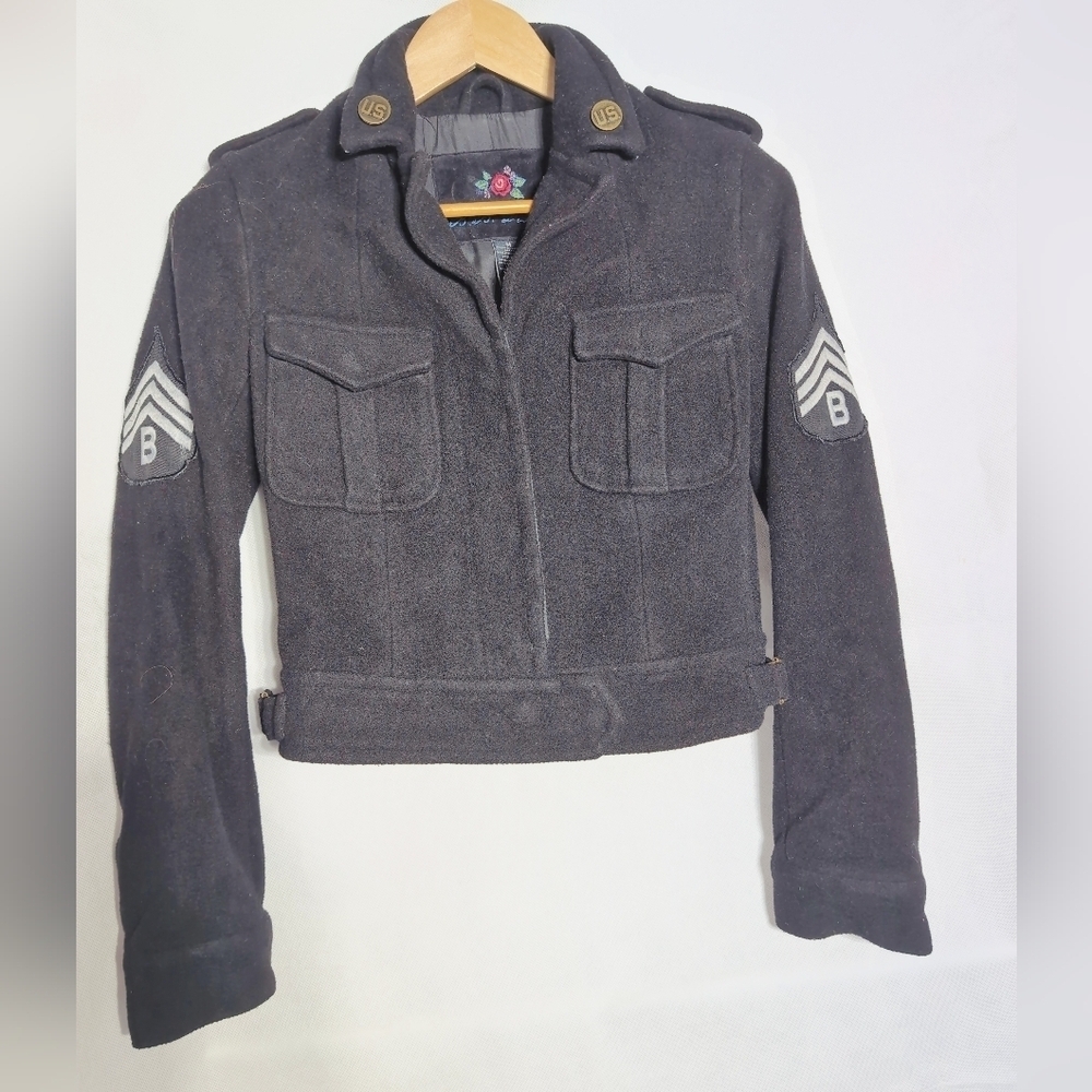 BB Dakota Dark Gray/Black Sz M Military Utility Jacket